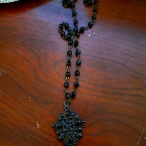Vintage rosary style necklace